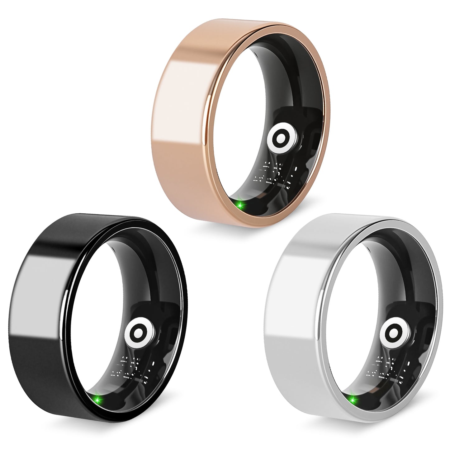 Pro-Series Smart Health Ring with Portable Charging Case | Advanced Sleep, Stress & HRV Tracker | 7-Day Ultra-Long Endurance
