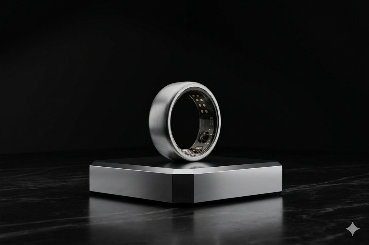 Pro-Series Smart Health Ring with Portable Charging Case | Advanced Sleep, Stress & HRV Tracker | 7-Day Ultra-Long Endurance