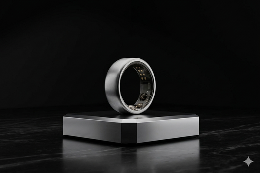 Pro-Series Smart Health Ring with Portable Charging Case | Advanced Sleep, Stress & HRV Tracker | 7-Day Ultra-Long Endurance